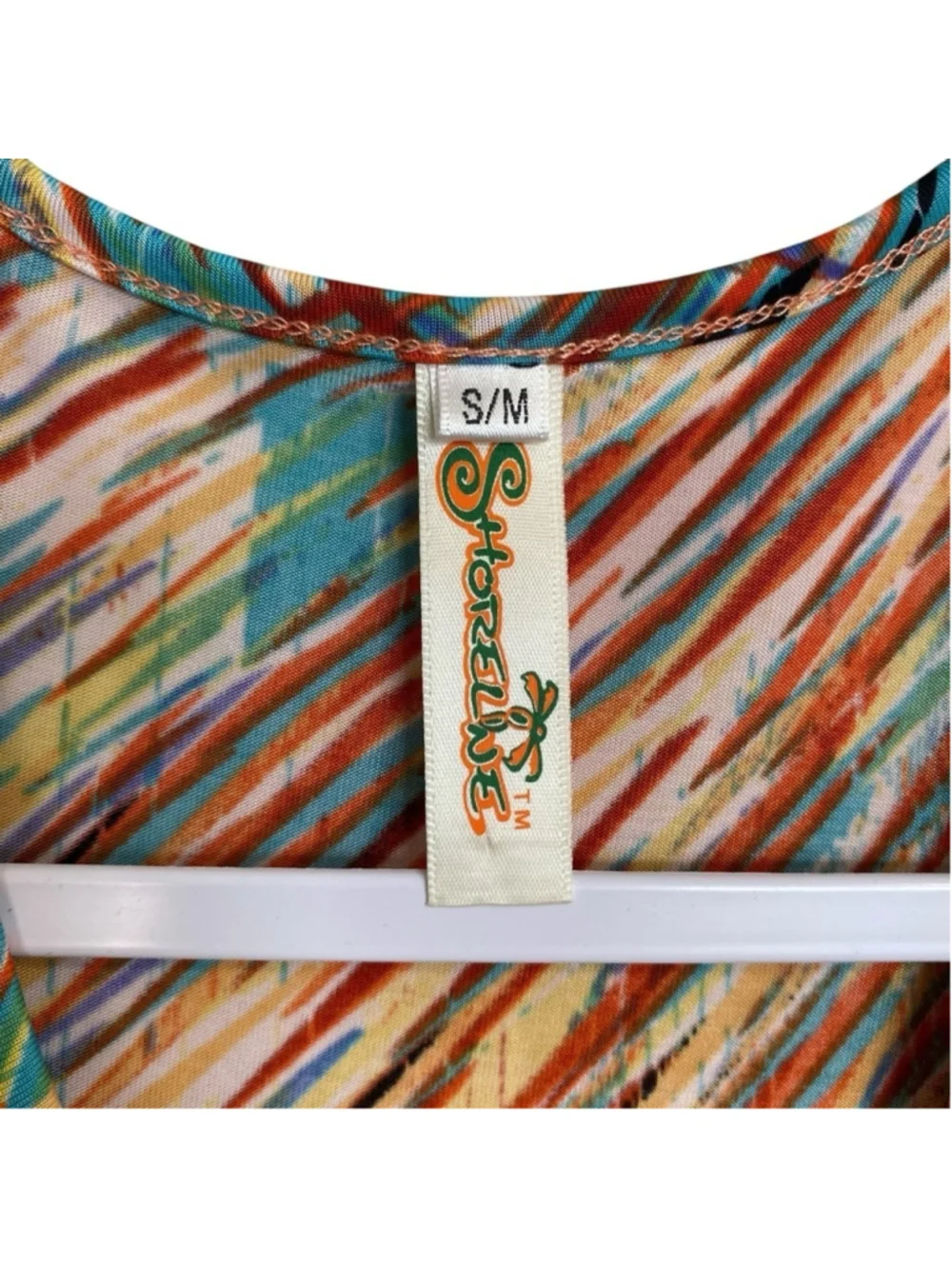 Shoreline Brown and Orange Ruched Mini Sundress S/M - CO China